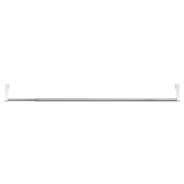 vidaXL Tringles &agrave; rideau 2 pcs blanc et argent&eacute; 60-105 cm aluminium