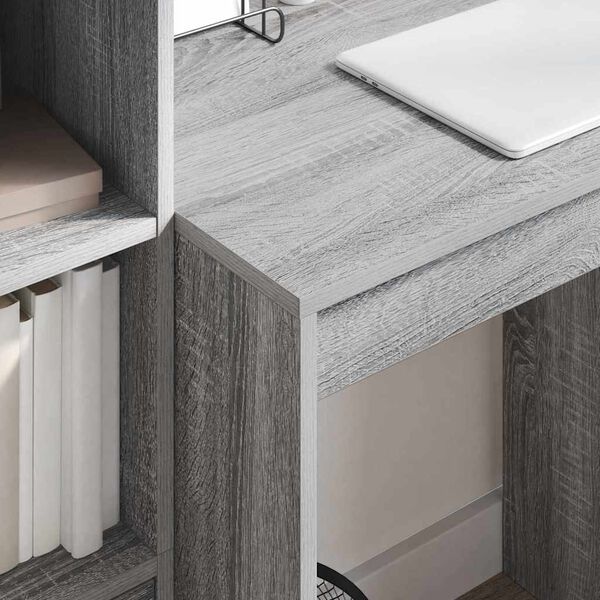 vidaXL Bureau avec tiroir 2 pcs Gris Sonoma