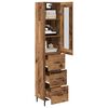 vidaXL Haut Armoire Bois Ancien 34,5 x 34 x 180 cm Bois d'ing&eacute;nierie