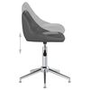 vidaXL Chaise pivotante de bureau Gris Similicuir