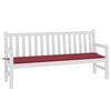 vidaXL Coussin de banc de jardin rouge bordeaux 180x50x3 cm