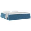 vidaXL Lit avec rangement et matelas Bleu fonc&eacute; 200 x 200 cm Velours