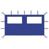 vidaXL Paroi lat&eacute;rale de belv&eacute;d&egrave;re avec fen&ecirc;tres 4x2 m Bleu