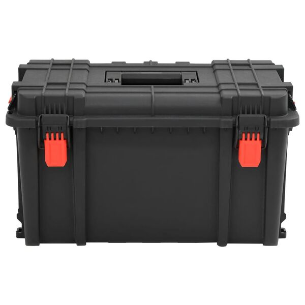 vidaXL Valise de vol portable noir 57x35x32,5 cm PP