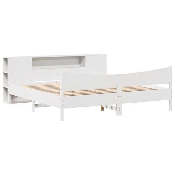 vidaXL Cadre de lit sans matelas blanc 180x200 cm bois massif de pin