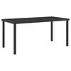 vidaXL Table de Jardin Noir 160 x 80 x 73 cm M&eacute;tal