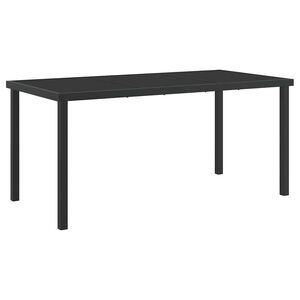 vidaXL Table de Jardin Noir 160 x 80 x 73 cm M&eacute;tal