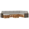 vidaXL Ensemble de canap&eacute;s d'ext&eacute;rieur 9 pcs Naturel et gris clair