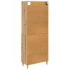 vidaXL Haut Armoire avec tiroir Ch&ecirc;ne artisanal 69,5 x 32,5 x 180 cm