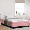 vidaXL Lit &agrave; ressorts avec matelas Rose 120 x 200 cm tissu