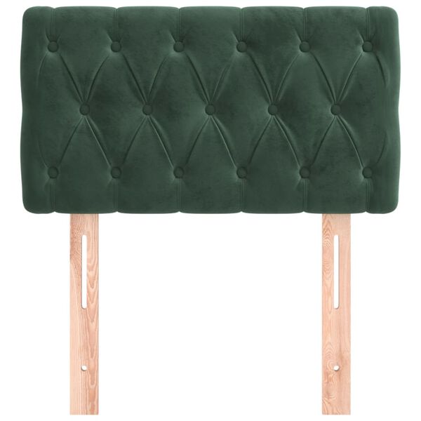 vidaXL Tête de lit Vert foncé 80x7x78/88 cm Velours