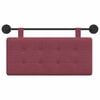 vidaXL T&ecirc;te de lit suspendue Bordeaux 100 x 55 x 5 cm tissu