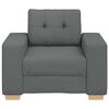 vidaXL Fauteuil Gris foncé 60 cm Tissu