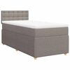 vidaXL Sommier &agrave; lattes de lit avec matelas Taupe 90x200 cm Tissu