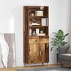 vidaXL Haut Armoire Bois Ancien 69,5 x 32,5 x 180 cm Bois d'ing&eacute;nierie