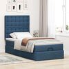 vidaXL Lit ottoman avec matelas bleu 100x200 cm tissu