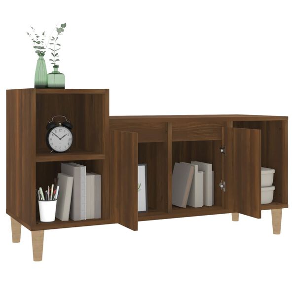 vidaXL Meuble TV Chêne marron 100x35x55 cm Bois d'ingénierie