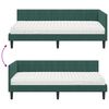 vidaXL Cadre de lit d'angle avec matelas 2 pcs Vert Velours