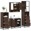 vidaXL Ensemble de meubles de salle de bain 4 pcs ch&ecirc;ne marron