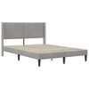 vidaXL Cadre de lit avec matelas Gris clair 140 x 200 cm Velours