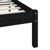 vidaXL Cadre de lit sans matelas noir bois massif 90x200 cm