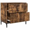vidaXL Table de chevet Ch&ecirc;ne fum&eacute; 63,5 x 36 x 61 cm Bois d'ing&eacute;nierie