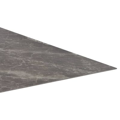 vidaXL Planche de plancher PVC autoadhésif 5,11 m² Noir Marbre