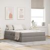 vidaXL Lit avec rangement et matelas Taupe 140 x 200 cm Polyester