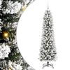 vidaXL Sapin de No&euml;l artificiel Blanc 180 cm PVC, m&eacute;tal et plastique