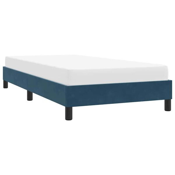 vidaXL Cadre de lit sans matelas bleu fonc&eacute; 100x220 cm velours