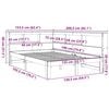 vidaXL Lit bibliothèque sans matelas blanc 135x190 cm bois pin massif