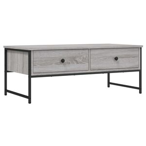 vidaXL Table basse sonoma gris 101x49x39,5 cm bois d'ing&eacute;nierie