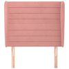 vidaXL T&ecirc;te de lit avec oreilles Rose 93x23x118/128 cm Velours