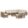 vidaXL Ensemble de canap&eacute; de jardin 13 pc Beige et blanc cr&egrave;me
