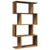 vidaXL &Eacute;tag&egrave;re s&eacute;paratrice de pi&egrave;ce &agrave; 4 niveaux vieux bois 70x24x129cm