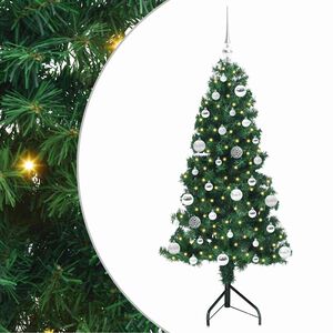 vidaXL Arbre de No&euml;l artificiel d'angle Vert 150 cm PVC et m&eacute;tal