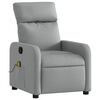 vidaXL Fauteuil de massage inclinable Gris clair Tissu