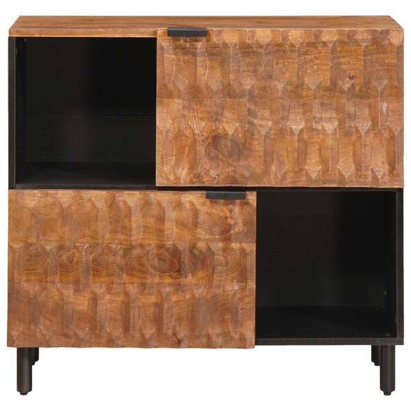 vidaXL Buffet avec stockage Finition Acacia Brun 80 x 33 x 75 cm