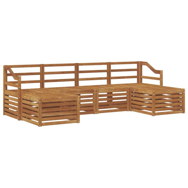 vidaXL Ensembles de canap&eacute;s 6 pcs Naturel Bois d'Acacia Massif
