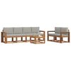 vidaXL Ensemble de canap&eacute;s d'ext&eacute;rieur 7 pcs Gris Naturel et Clair