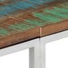 vidaXL Table console argent&eacute; acier inoxydable/bois massif r&eacute;cup&eacute;ration