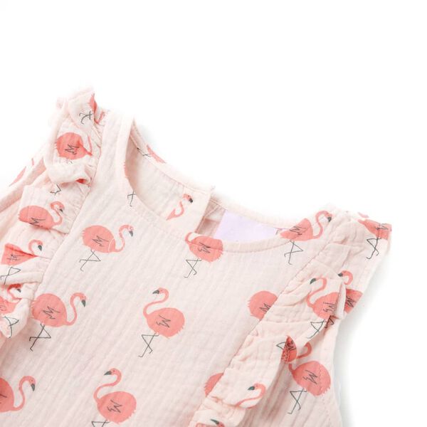 Robe pour enfants à volants rose pâle 104