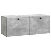vidaXL Meuble TV mural 78,5 x 31 x 30 cm Gris b&eacute;ton Bois d'ing&eacute;nierie