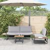 vidaXL Ensemble de salle &agrave; manger pour jardin 3 pcs Gris clair Acier