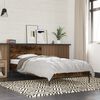 vidaXL Cadre de lit sans matelas ch&ecirc;ne fum&eacute; 90x190 cm