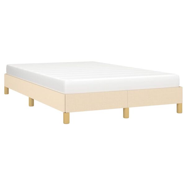vidaXL Cadre de lit sans matelas crème 120x190 cm tissu