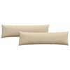 vidaXL Coussins de canapé 2 pcs Crème 145 x 40 cm tissu