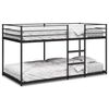 VidaXL Lit superpos&eacute; sans matelas noir 100x190 cm acier