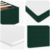 vidaXL Cadre de lit ottoman avec matelas vert fonc&eacute; 100x200 cm velours