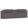 vidaXL Lit Viana avec matelas gris 180x200 cm similicuir